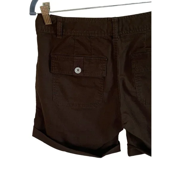 Sundance Size 6 Brown Everyday Explorer Shorts Cotton Stretch 31x 8.5"/6"cuff - Picture 15 of 16